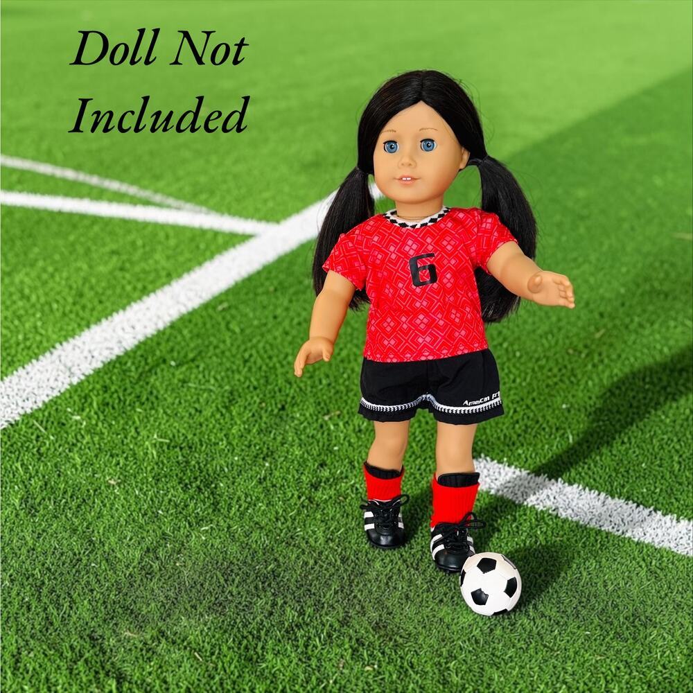 American Girl Just Like You Vintage Red Soccer Outfit (Doll Not Included)